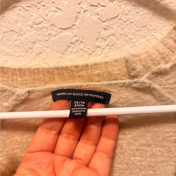 American Eagle Outfitters Beige Button-Front Cardigan - Picture 3 of 5